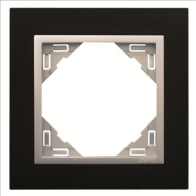 EFAPEL - MARCO SIMPLE LOGUS NEGRO/ALUMINIO - Imagen 2