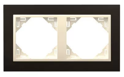 EFAPEL - MARCO DOBLE ANIMATO NEGRO/HIELO - Imagen 2