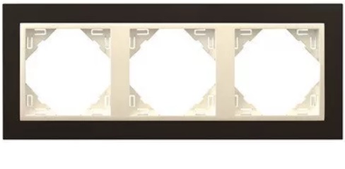 EFAPEL - MARCO TRIPLE ANIMATO NEGRO/HIELO - Imagen 2