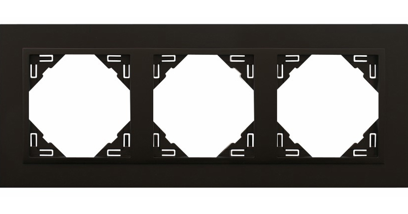 EFAPEL - MARCO TRIPLE ANIMATO NEGRO/NEGRO - Imagen 2