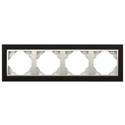 EFAPEL - MARCO 4 ELEM. ANIMATO NEGRO/ALUMINIO - Imagen 2