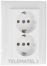 EFAPEL - DOBLE SCHUKO MONOBLOCK LOGUS BLANCO