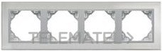 EFAPEL - MARCO 4 ELEM. METALLO INOX/ALUMINIO