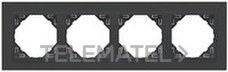 EFAPEL - MARCO 4 ELEM. ANIMATO NEGRO/ALUMINIO