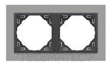 EFAPEL - MARCO DOBLE ANIMATO ALUMINIO/GRIS