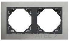 EFAPEL - MARCO DOBLE METALLLO ALUMINIO/GRIS