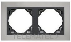 EFAPEL - MARCO DOBLE METALLO CROMO/GRIS