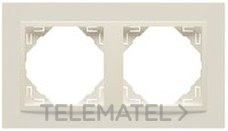 EFAPEL - MARCO DOBLE ANIMATO NEGRO/ALUMINIO