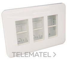 EFAPEL - PUESTO TRABAJO EMP. 3x4 MOD. NEGRO MATE