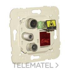 EFAPEL - TOMA R-TV-SAT-RJ45 CAT6 UTP-FO SC APC - Imagen 2