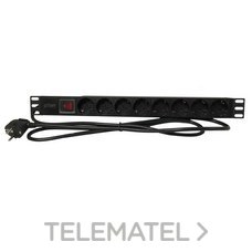 GTLAN - REGLETA 19" 8 SCHUKO + INT. TERM. C/CABLE