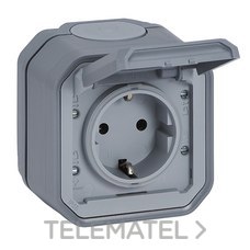 LEGRAND - BASE PLEXO IP55 16A 2P+T EMBOR.TORN. GRIS