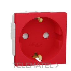 SCHNEIDER ELECTRIC - ENCHUFE SCHUKO 2P+T ROJO