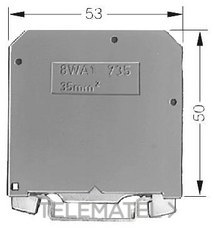 SIEMENS - BORNA TIERRA PE T-35 ANCHO 16mm AM/VD