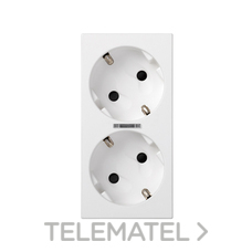 SIMON - BASE SCHUKO CIMA DOBLE CON LED BL