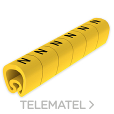 UNEX - SENALIZ.PVC PLAST.4-8mm -N- AMARILLO