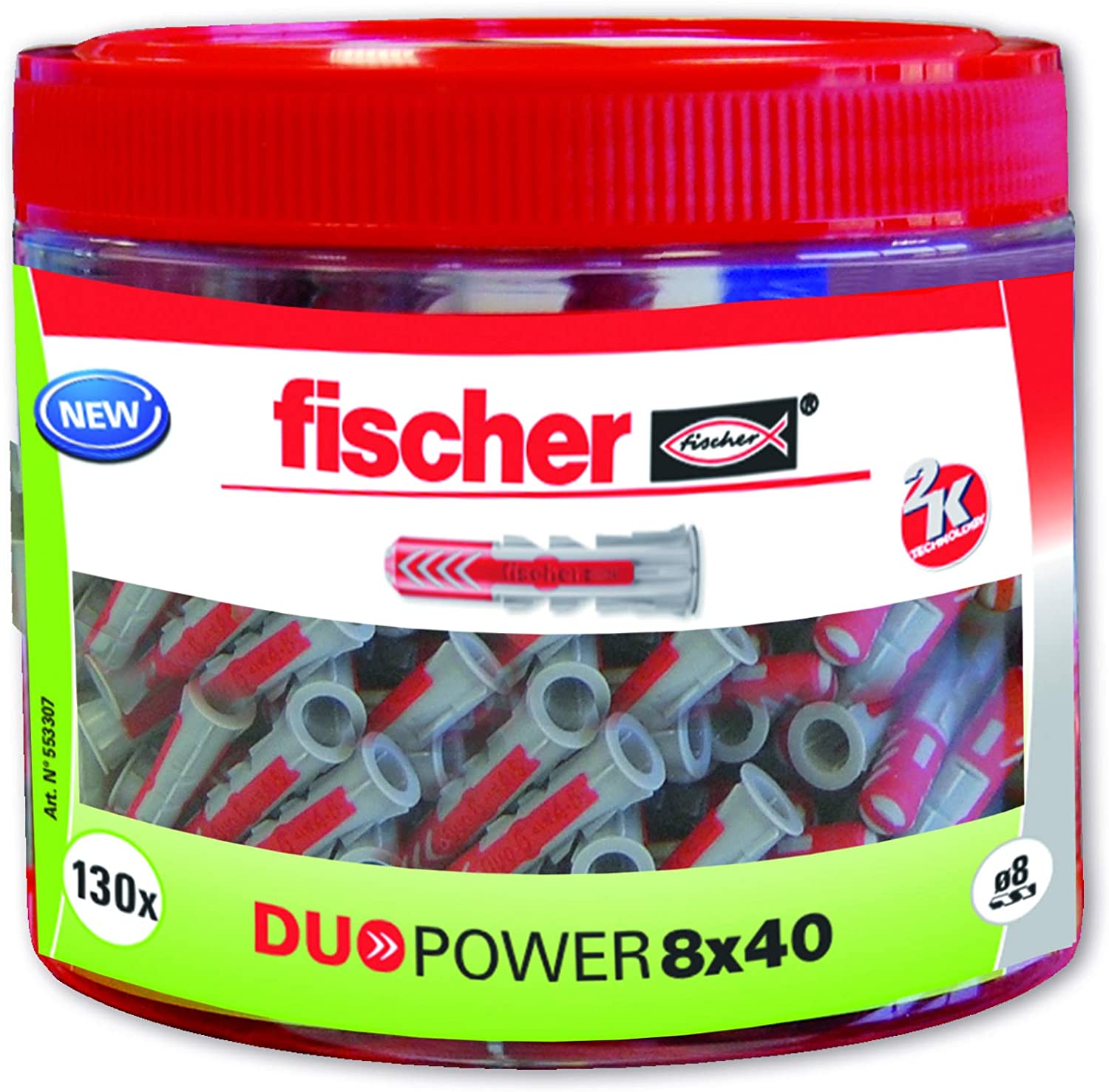 FISCHER - TACO DUOPOWER 8x40 (ROUND BOX 130 ud).