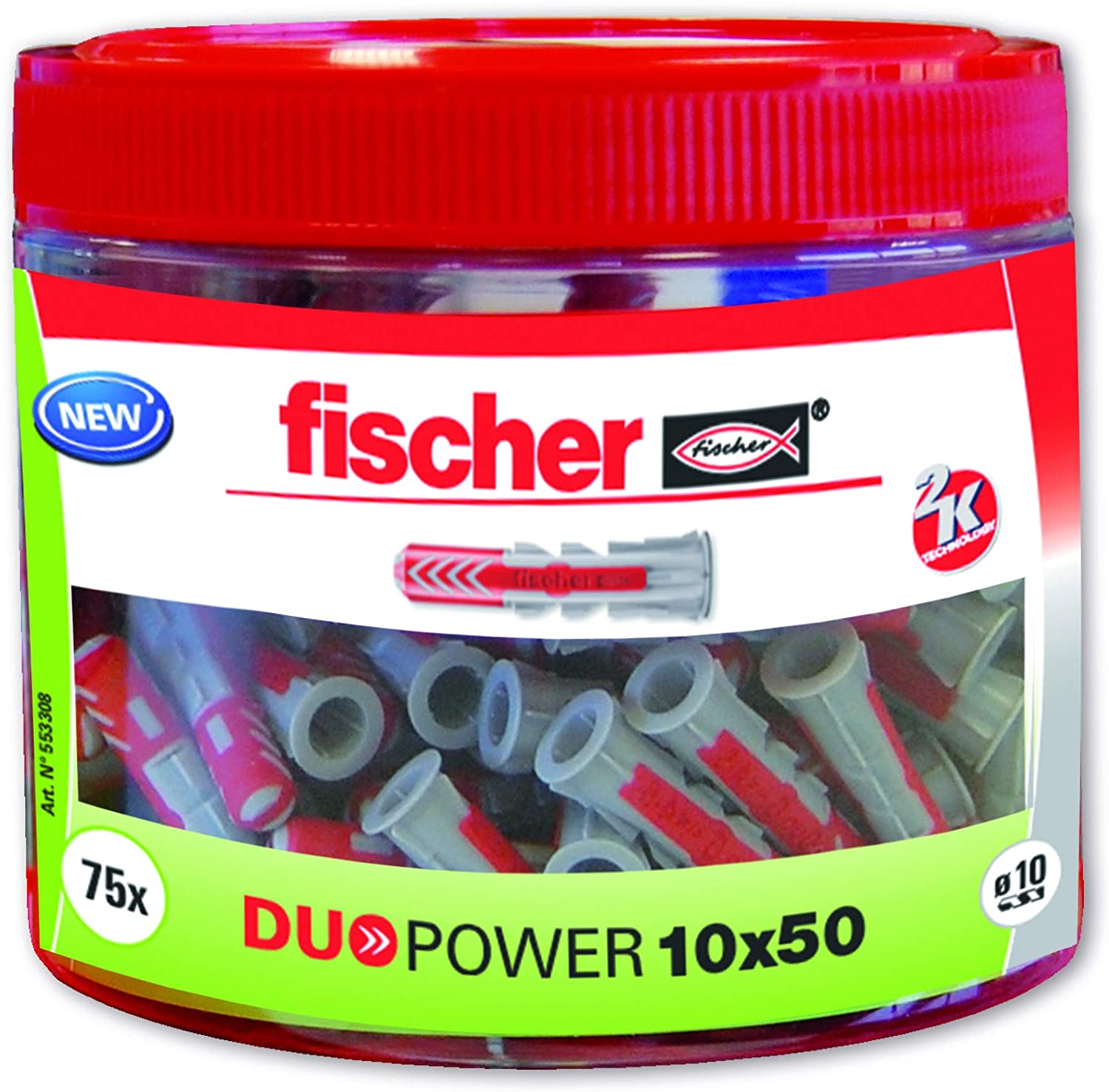 FISCHER - TACO DUOPOWER 10x50 (ROUND BOX 75 ud)