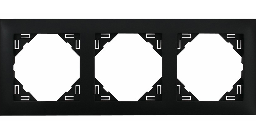 EFAPEL - MARCO TRIPLE AQUARELLA NEGRO - Imagen 2