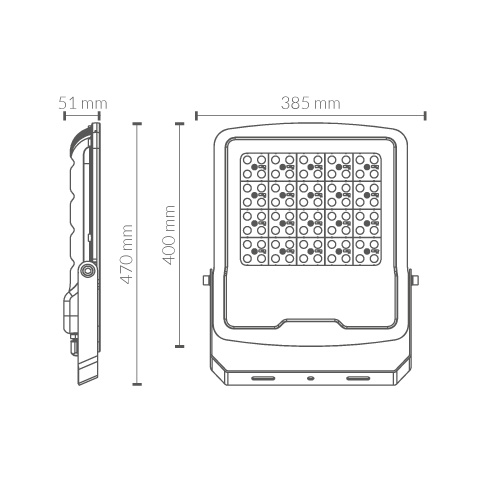LDVlighting - PROYECTOR POPULO 200W 28200lm 120° 3000k IP66 NEGRO - Imagen 2