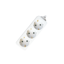 FAMATEL - BASE MULTIPLE 3 SCHUKO S/CABLE SILVER SANZ