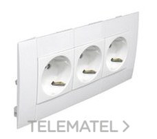 EFAPEL - BASE TRIPLE SCHUKO PROT.CAN.75mm 6M Q-45 BL