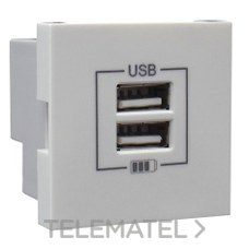 EFAPEL - CARGADOR DOBLE USB TIPO-A Q-45 BL.