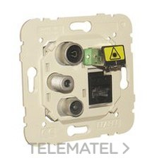 EFAPEL - TOMA R-TV-SAT-RJ45 CAT6 UTP-FO SC APC