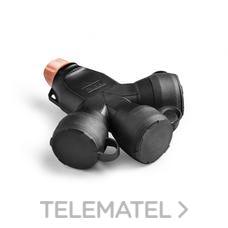 FAMATEL - TRIPLE GOMA SCHUKO 3P TERM. BLOCK IP44 - Imagen 2