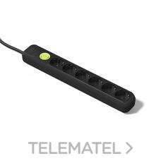 FAMATEL - BASE 6 SCHUKO C/INT. 1,5m NEGRO