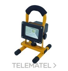 FENOPLASTICA - PROYECTOR LED CON SOPORTE Y ADAPTADOR HOGAR 10W 6000K