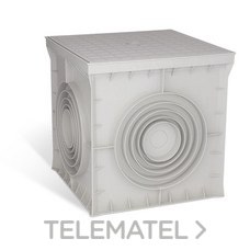 GAESTOPAS - ARQUETA 200x200x200 4 SALIDAS TAPA CIEGA GRIS - Imagen 2