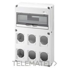 GEWISS - CAJA DISTR.Q-DIN 14M P/6 BASES 16/32A IP65