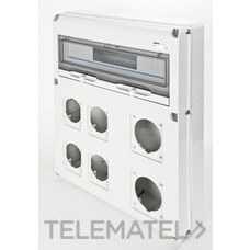 GEWISS - CAJA DISTR.Q-DIN 20M P/2 B. 63A+4 16/32A IP65