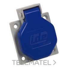 IDE - BASE 2P+TT LAT.16A AZUL STAND.IP44