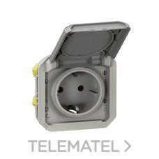 LEGRAND - BASE PLEXO IP55 2P+T MOD. EMBOR.TORN. GRIS