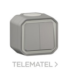 LEGRAND - CONMUTADOR DOBLE PLEXO SUP. 10AX GRIS