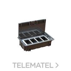 MMCONECTA - CAJA SUELO 4M.GRIS 70mm MARCO BL.NV.