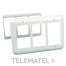 MMCONECTA - MARCO EMPOTRAR 3 FILAS STANDAR B.N.