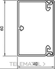 OBO-BETTERMANN - CANAL WDK 40x60mm BLANCO RAL9010