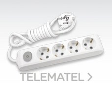 PANASONIC VIKO - REGLETA 4 SCHUKO+PULS.+CBL.3MTS.