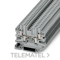 PHOENIX CONTACT - BORNA DOBLE PISO UT 4 GRIS