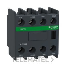 SCHNEIDER ELECTRIC - BLOQUE CONTACTO AUXILIAR 4NC FRONTAL