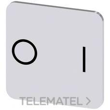 SIEMENS - PLAQ.CJ.22x22mm PT.LETRA NG.SIMB.O I