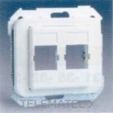 SIMON - ADAPTADOR 2 RJ-45 ATT S.75 BL.NIEVE