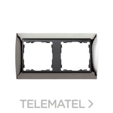 SIMON - MARCO 2 ELEM.ACERO OSCURO/ZOCALO GF.S.82