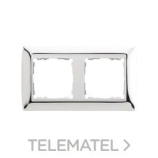 SIMON - MARCO 2 ELEM.CROMADO/ZOCALO BL.S.82