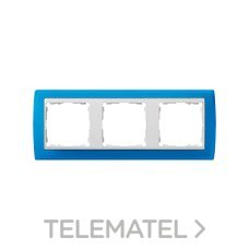 SIMON - MARCO 3 ELEM.AZ.TRASLUCIDO/ZOC.BL.S.82