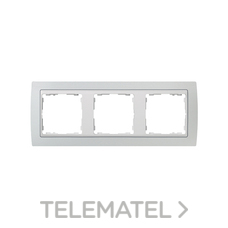 SIMON - MARCO 3 ELEM.GRIS/ZOCALO BL.S.82