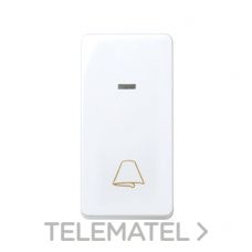 SIMON - PULSADOR CAMPANA Y LUMIN.ESTR. BL.NIEVE